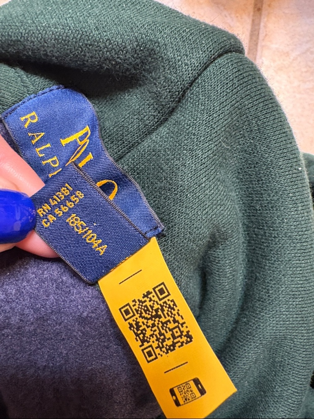 Polo Bear Colorblock Hoodie - Navy, Forest Green & Red - Picture 4 of 8